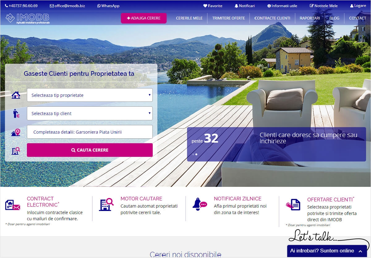 IMODB - Website Promovare si Monitorizare Anunturi Imobiliare